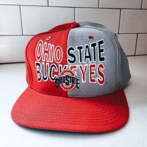 Ohio State Buckeyes Hat Cap Snapback Red and Grey OSU College Embroidered